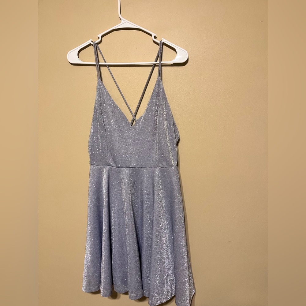 Sparkling Strappy Blue/Silver Dress
